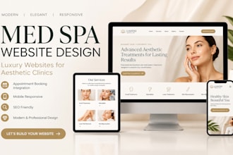 design a luxury medical spa website for aesthetic clinics