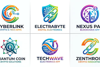 create a professional cryptocurrency, app, and electron logo