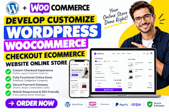 develop customize wordpress woocommerce checkout ecommerce website online store