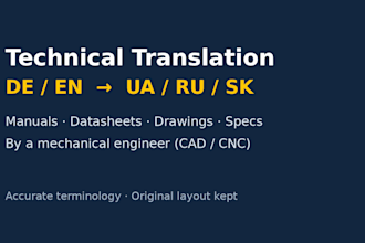 translate german to ukrainian, russian, slovak technical documents