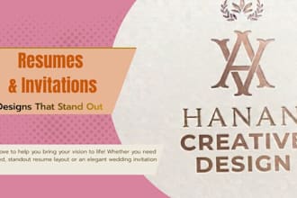 create custom event invitation card and professional resume