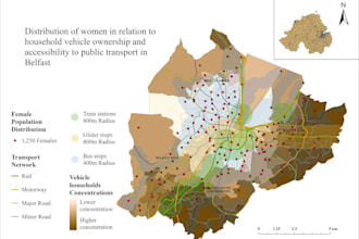 create maps that visualise different spatial data for urban development planning
