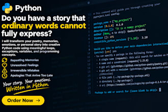 turn your poetry and emotions into creative python code