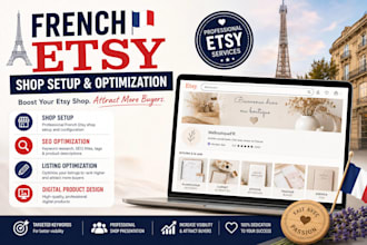 france etsy shop setup, digital products, etsy product listings,france etsy SEO