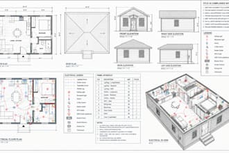 do title 24 tiny house adu conversion garage electrical plans autocad drawings