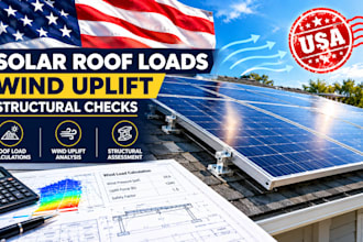 calculate solar panel roof loads and wind uplift