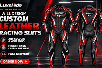 design custom motorcycle racing suits and leather biker gear