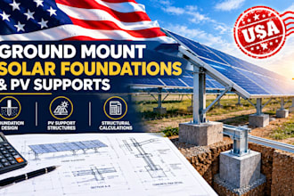 design ground mount solar foundations and pv supports