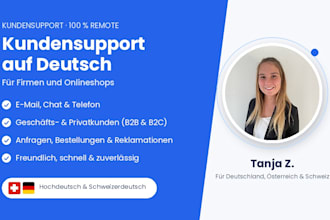 provide german customer support via email, chat and phone