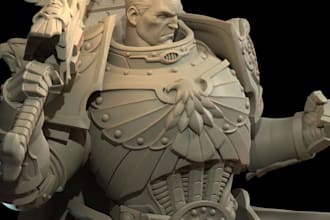 3d printable models, 3d statue, 3d fantasy miniature for 3d printing