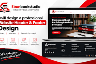 design a professional website header and foote
