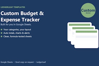 build a custom budget or expense tracker in google sheets