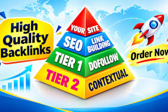 build tier 1 and tier 2 contextual seo backlinks for your website