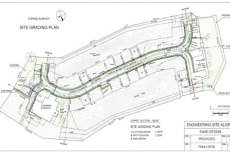 draft a site grading plan, site plan, drainage, erosion and stormwater plan