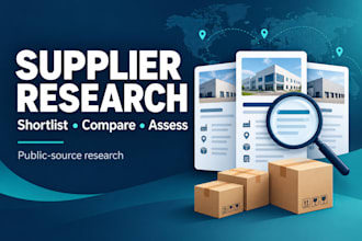 research and compare suppliers for your business