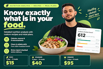 analyze calories and macros of your recipes