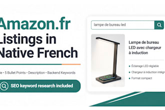 write your amazon france listing in native french with SEO keywords