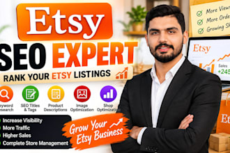 be your etsy store manager etsy SEO expert and virtual assistant