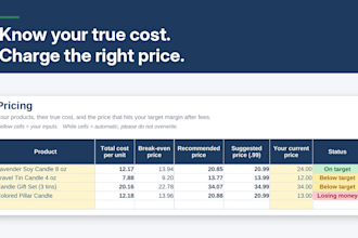 build a custom pricing and profit calculator in excel or google sheets