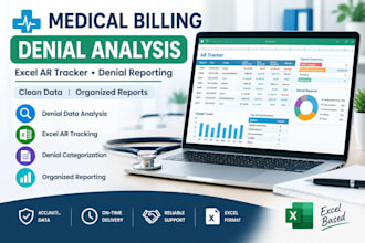 analyze medical claim denials and create an ar tracker in excel