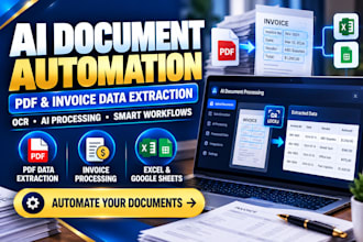 automate pdf data extraction, invoices and document processing using ai