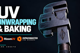 unwrap uvs and bake normal and ao maps for your 3d props