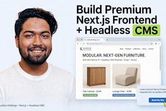 design a premium nextjs frontend and integrate your headless cms