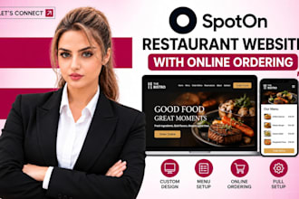 design a spoton restaurant website with online ordering