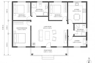 convert your hand sketch into a professional 2d cad floor plan