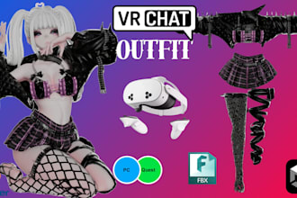 design vrchat 3d clothing vrchat avatar outfit vr accessories vr prop for avatar