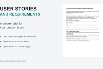 write product requirements user stories and acceptance criteria