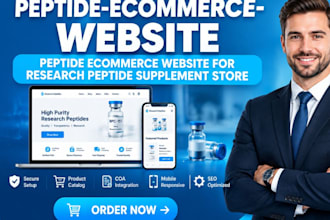 create peptide ecommerce website for research peptide supplement store