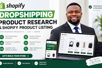 shopify dropshipping winning product research to shopify product listing upload