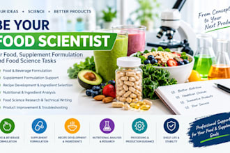 be your food scientist for food, supplement be your food sand food science tasks