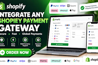 integrate shopify payment gateway and configure payment methods