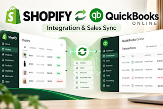 integrate shopify with quickbooks online for sales and transaction syncing