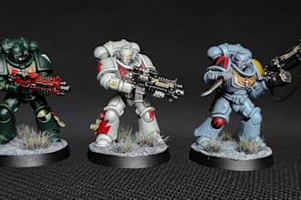 paint your warhammer miniature 40k space marine dnd tabletop action figure