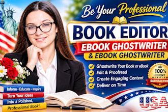 be your professional book editor ebook, ghost book writer, ebook ghostwriter