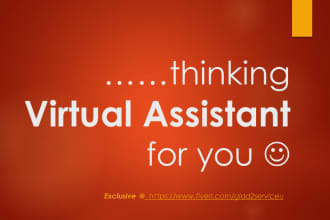 be your virtual assistant for 2 hours