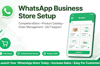 setup whatsapp business store with catalog and quick replies