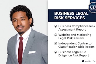 conduct a full business compliance risk assessment with legal report