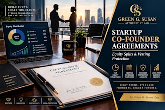 draft startup co founder agreements and equity vesting contracts