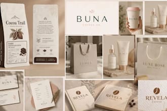 design premium food pouch label restaurant packaging brand kit product packaging
