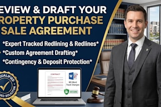 review and draft your property purchase and sale agreement