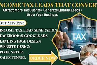 tax preparation finance website income tax tax website income tax leads fb ads
