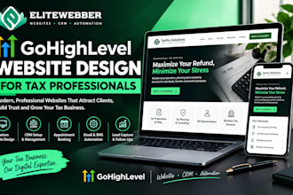 gohighlevel website design highlevel website redesign ghl website automation tax