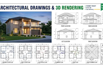 draft architectural structural hvac plumbing electrical mep city permit drawings