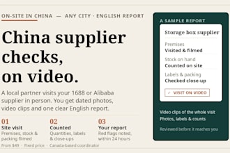 verify your china supplier on site with photos video and a report