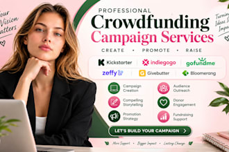create and promote your crowdfunding kickstarter gofundme campaign