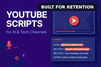 write youtube scripts for ai and tech channels